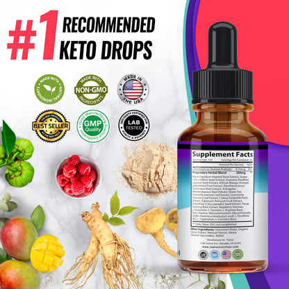 Keto Diet Drops Weight Loss Ketogenic Supplement - Premium Fat Burner Formula TopluxBuy Supplements Australia