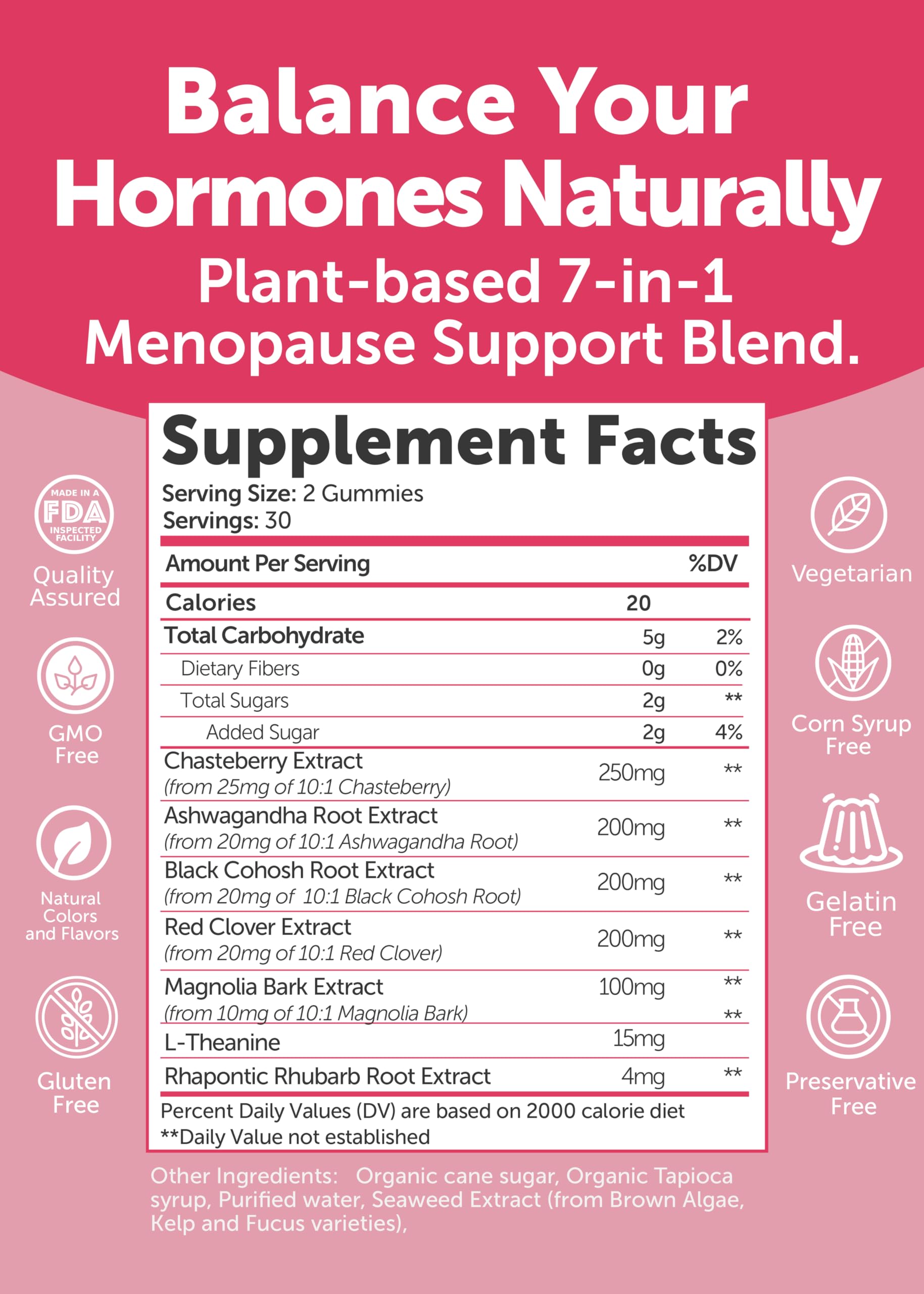 LUNAKAI USA Made Menopause Relief Gummies – Natural Menopause Supplements for Women with Black Cohosh & L-Theanine – Daily Support for Hot Flashes, Night Sweats & Hormonal Balance, 60ct LunakaiBuy Supplements Australia