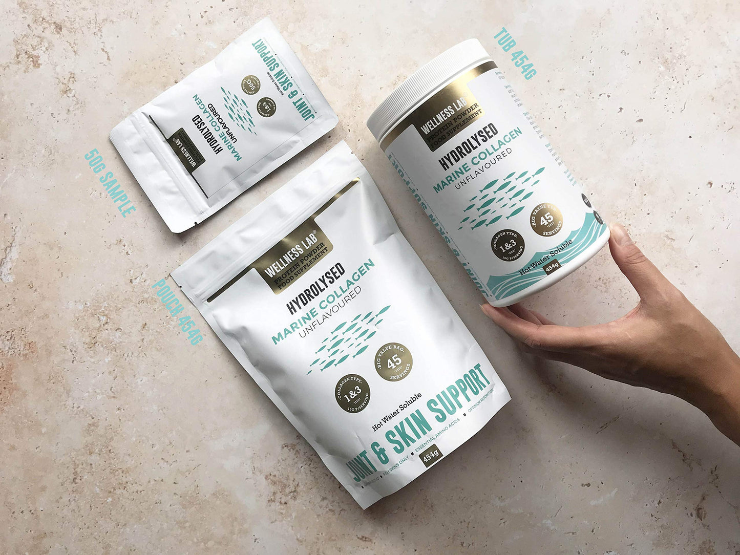 Cleanest Marine Collagen Peptides | Wellness Lab 454g | Type I,III | Highest Bioavailability Hydrolysed Protein Wellness LabBuy Supplements Australia