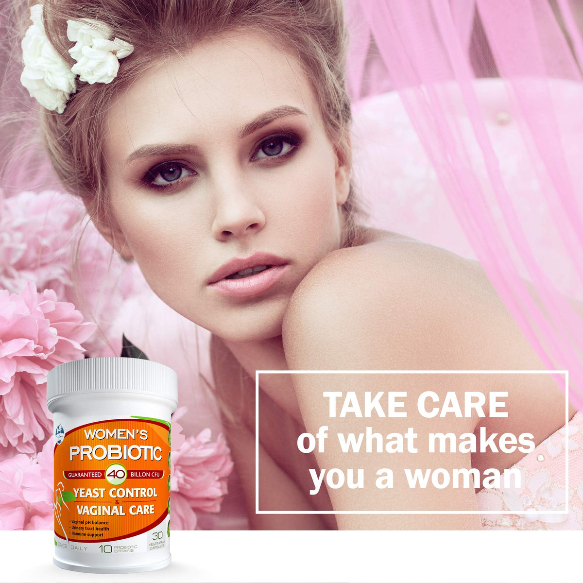 TAIGASEA Probiotics for Women, 40 Billion CFU, 10 Strains for Yeast Control, Vaginal and Urinary Tract Health TAIGASEABuy Supplements Australia