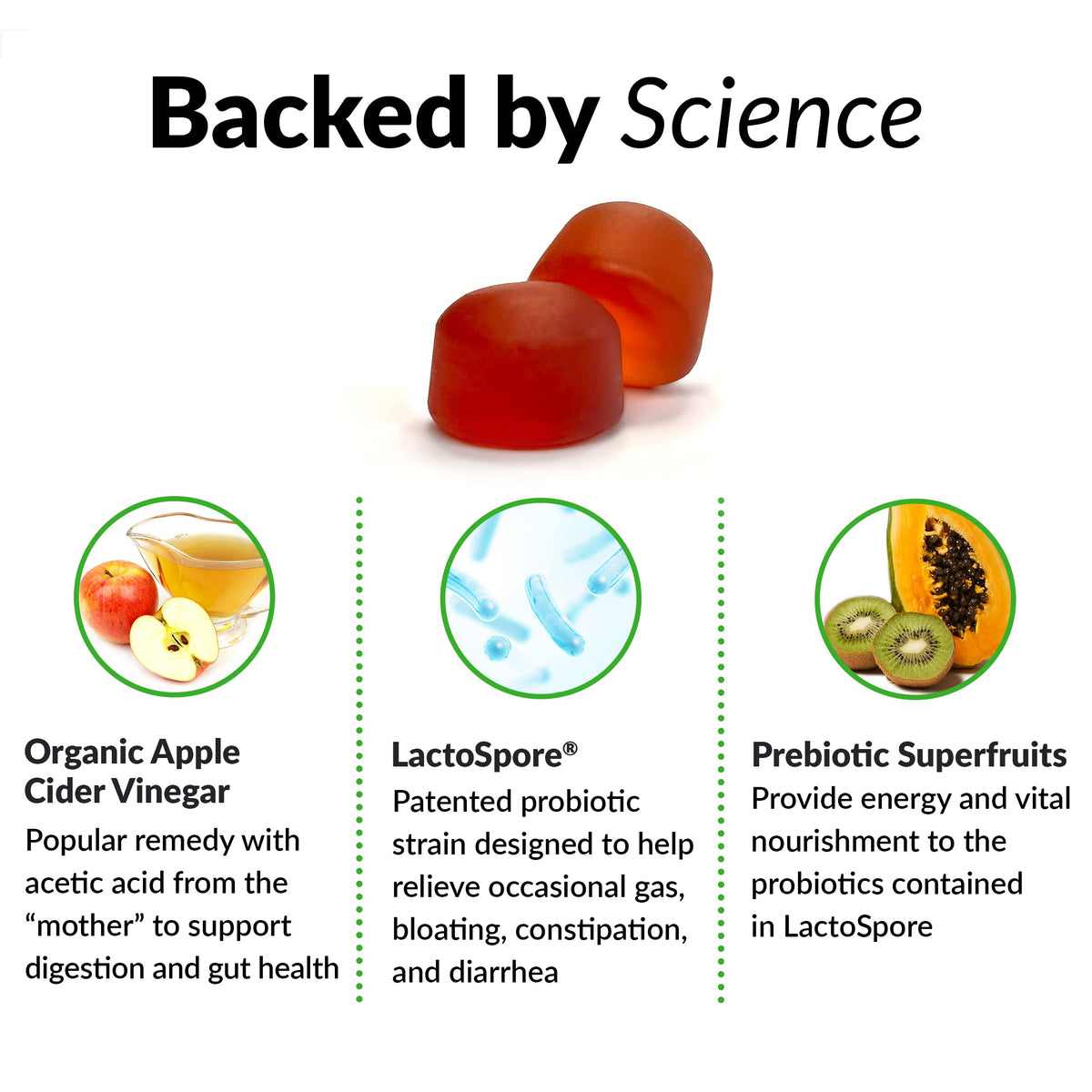FORCE FACTOR ProbioSlim Apple Cider Vinegar Gummies Organic LactoSpore Prebiotics Force FactorBuy Supplements Australia