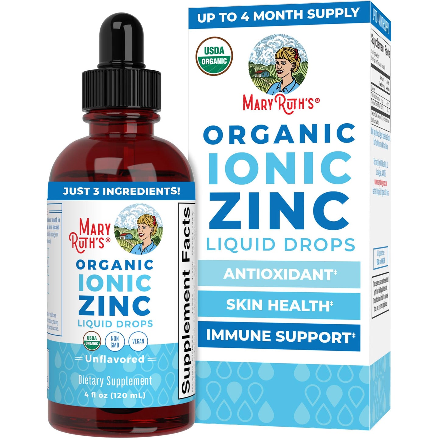 MaryRuth's Organic Liquid Zinc Supplement for Kids & Adults | Immune Support | Skin Health | Antioxidant | Cellular Metabolism | Zinc Sulfate MARYRUTH'S canada supplements