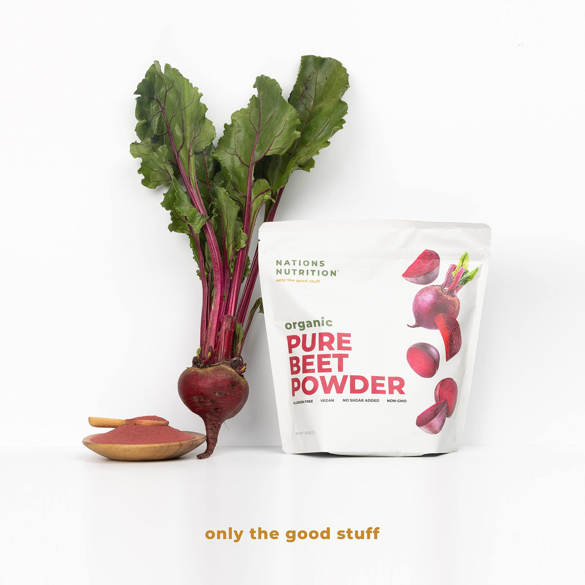 Nations Nutrition Pure Beet Root Powder Organic - Nitric Oxide Circulation Superfood Nations NutritionBuy Supplements Australia