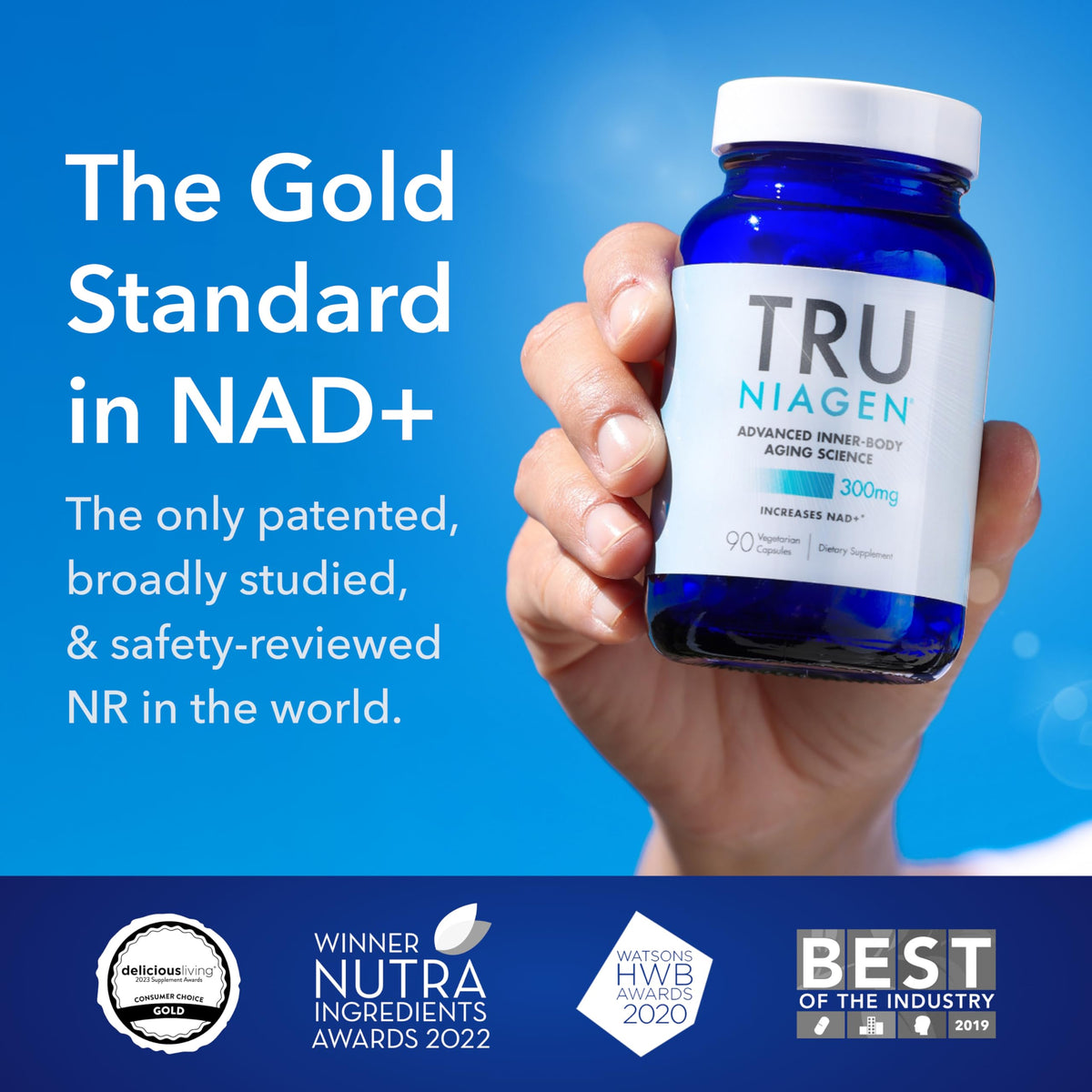 TRU NIAGEN Patented NAD Supplement for Brain Function, Anti Aging & Cell Regeneration, 300mg Niagen, 90 Servings | Supports Cellular Energy, Muscle | Nicotinamide Riboside (NR) Take 1 Daily | 1 Bottle TRU NIAGENBuy Supplements Australia