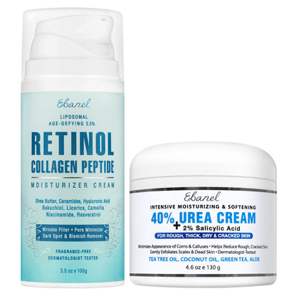 Ebanel Bundle of 40% Urea Cream 4.6 Oz, and 2.5% Retinol Moisturizer Ebanel buy supplements Au