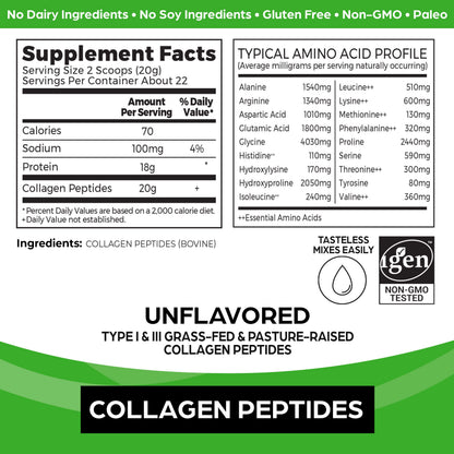 Orgain Collagen Peptides Unflavoured 454 g OrgainBuy Supplements Australia