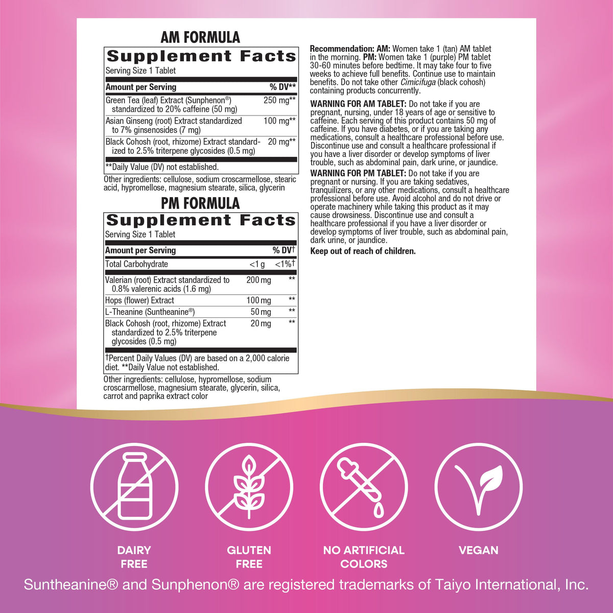 Enzymatic Therapy AM/ PM Menopause Hormone-Free Formula Daytime Energy & Restful Sleep (60 Count) Nature's WayBuy Supplements Australia