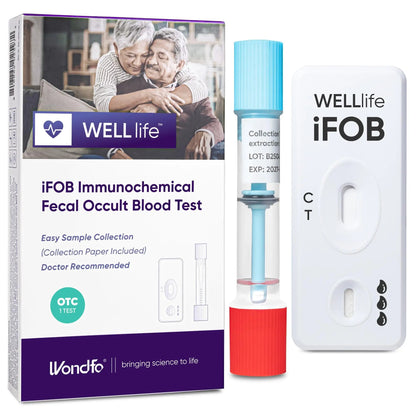 WELLlife iFOB Immunochemical Fecal Occult Blood Test, Colon Screening Test Kit Stool Test at Home Easy to Use, 1 Test Detect Hidden Blood in 10 Minutes FOB Test for Home WELL LIFEBuy Supplements Australia