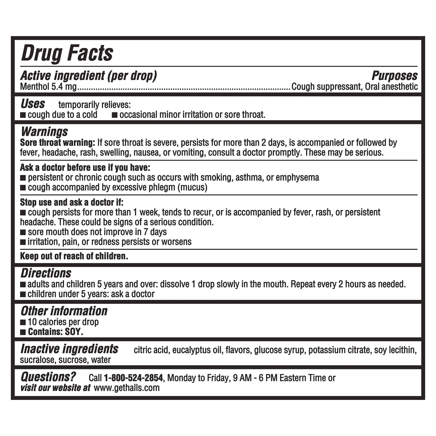 HALLS Cough and Throat Relief Mentho-Lyptus Cough Drops, Value Pack, 80 Drops HALLS buy supplements Au