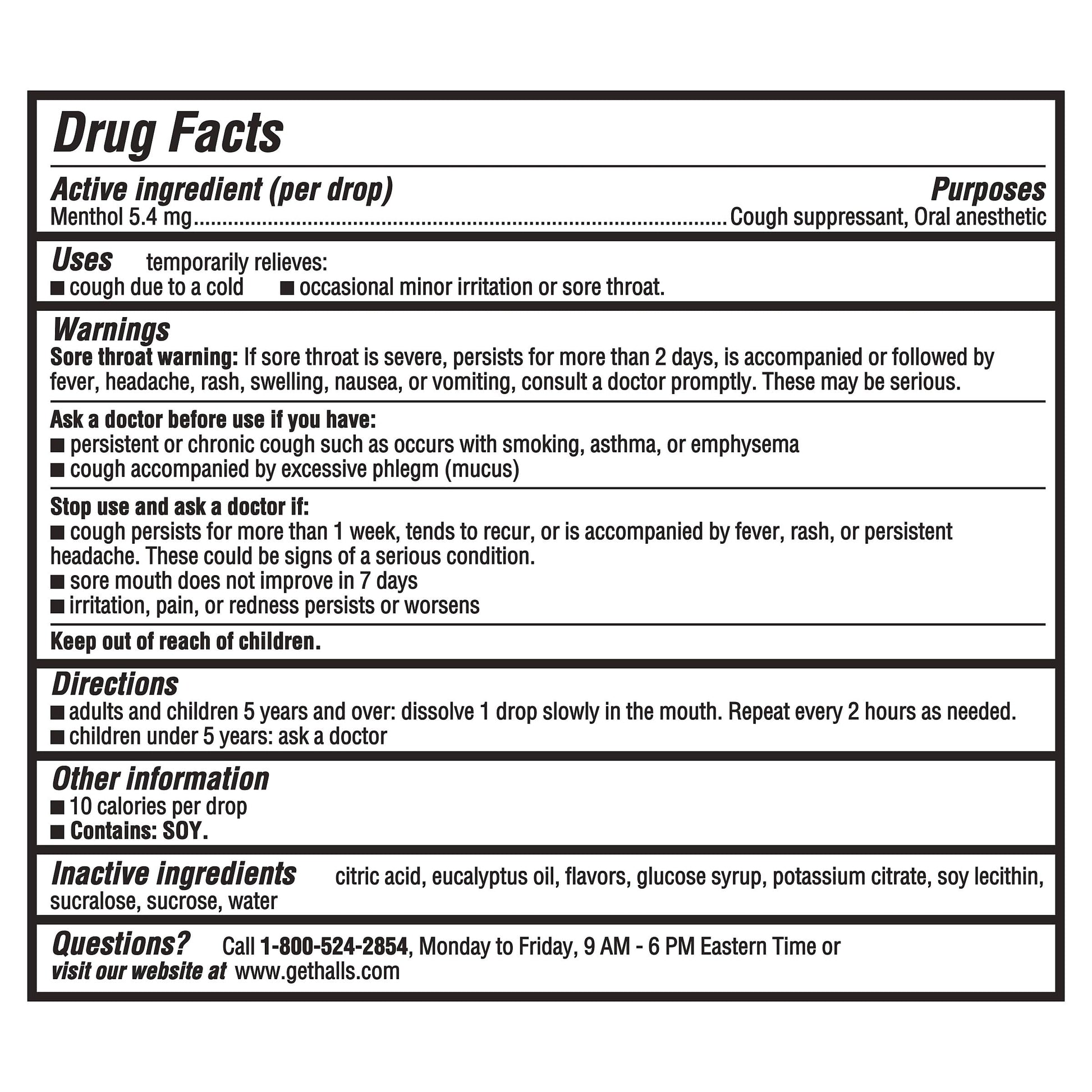 HALLS Cough and Throat Relief Mentho-Lyptus Cough Drops, Value Pack, 80 Drops HALLS buy supplements Au