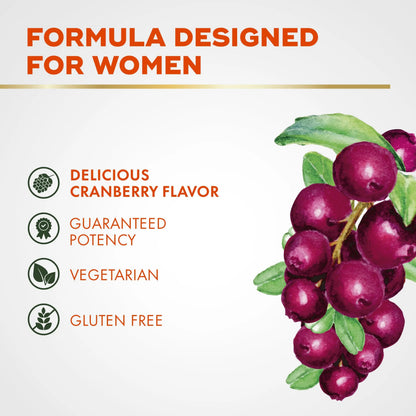 Align Probiotic, Women's Dualbiotic, Womens Probiotic Gummies, Prebiotics and Probiotics for Women, with Cranberry for Urinary Tract Health*, Cranberry Flavor, 90 Gummies AlignBuy Supplements Australia