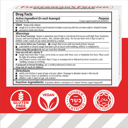 Fisherman's Friend Original Extra Strong Cough Lozenges (38 Drops x 6-Pack), 10mg Natural Menthol, Cooling Relief from Sore Throat, Persistent Cough & Everyday Irritation, Vegan & Gluten-Free Fisherman's Friend buy supplements Au
