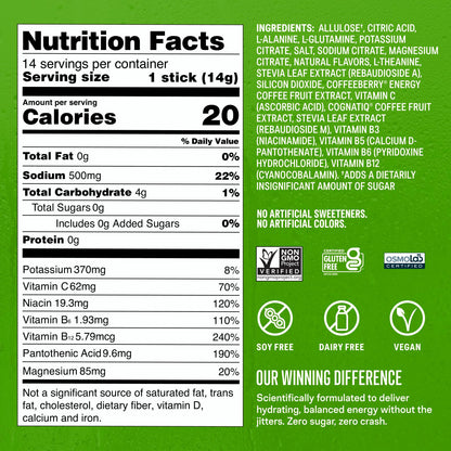 Liquid I.V.® Hydration Multiplier Sugar-Free + Energy - Blackberry Lemonade | Electrolyte Powder Drink Mix | 1 Pack (14 Servings)