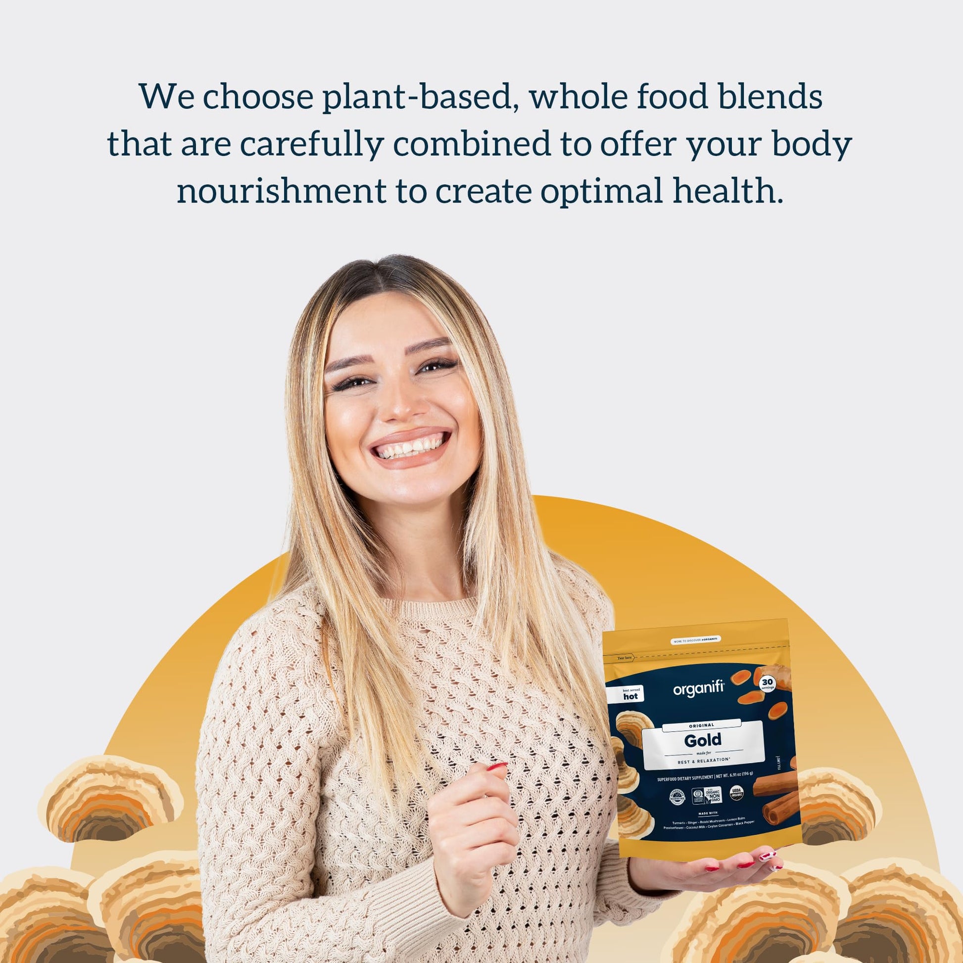 Organifi: Gold - Superfood Supplement Powder- 90 Servings (3 Pack) - Stress Support OrganifiBuy Supplements Australia