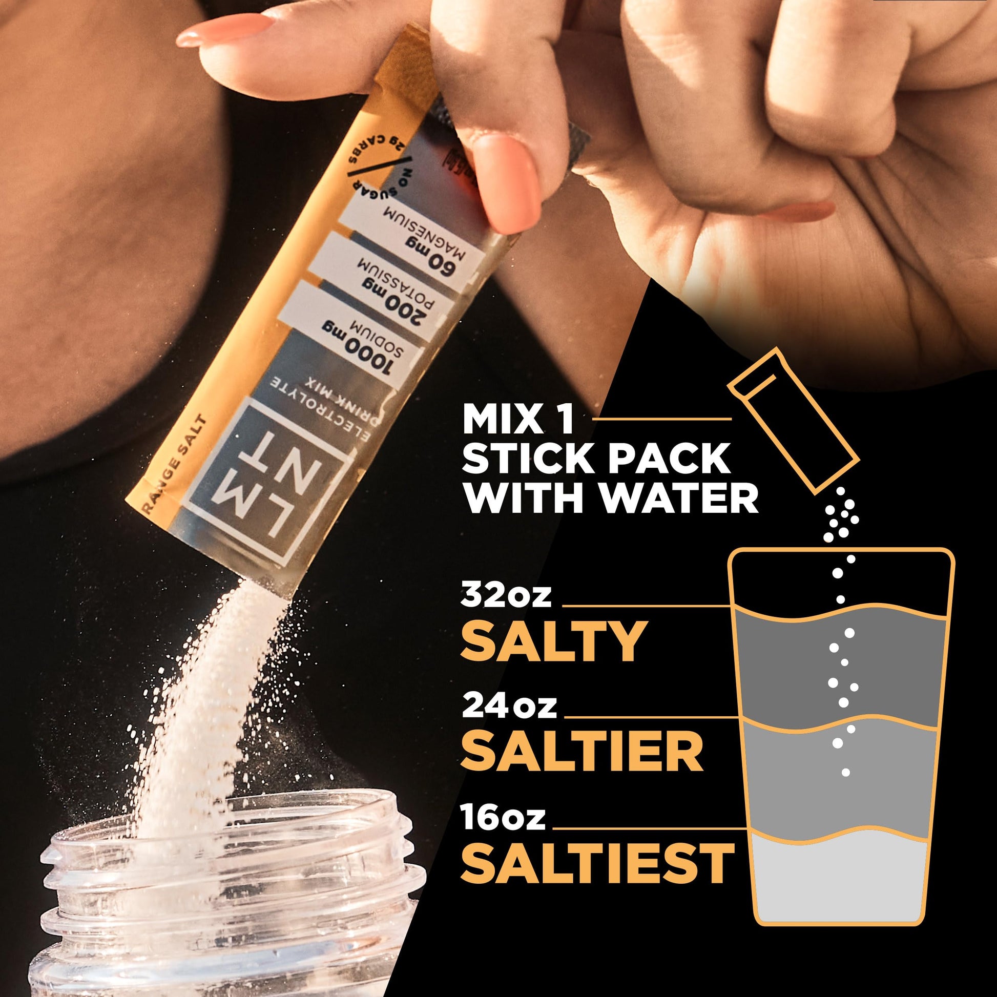 LMNT Zero Sugar Electrolytes - Orange Salt | Drink Mix | 30-Count Drink LMNTBuy Supplements Australia