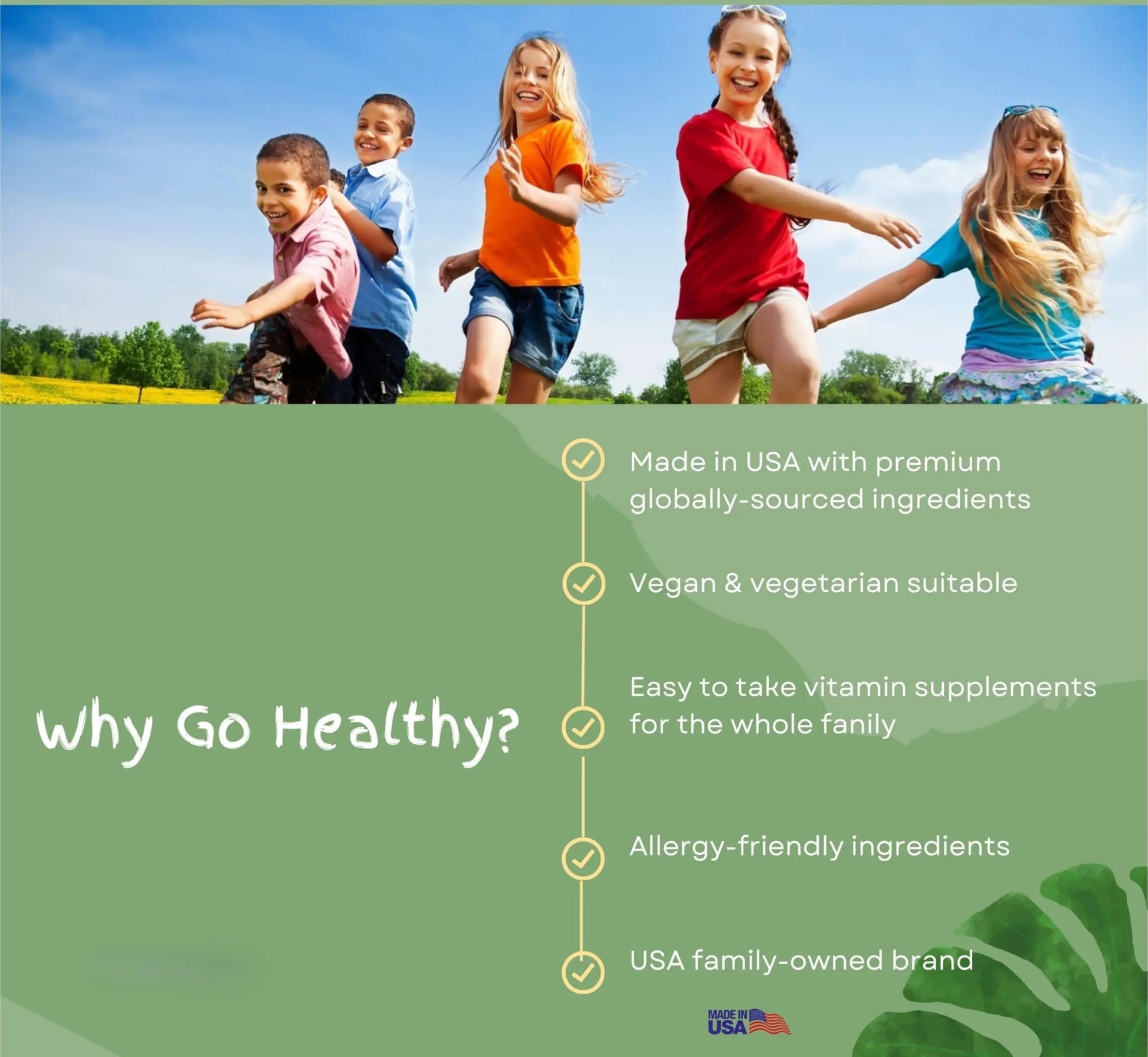 Go Healthy Kids Vitamins D3 K2 (MK-7), Child Vitamin D, Liquid Vegan D3 K2 Drops for Kids Go Healthy Natural