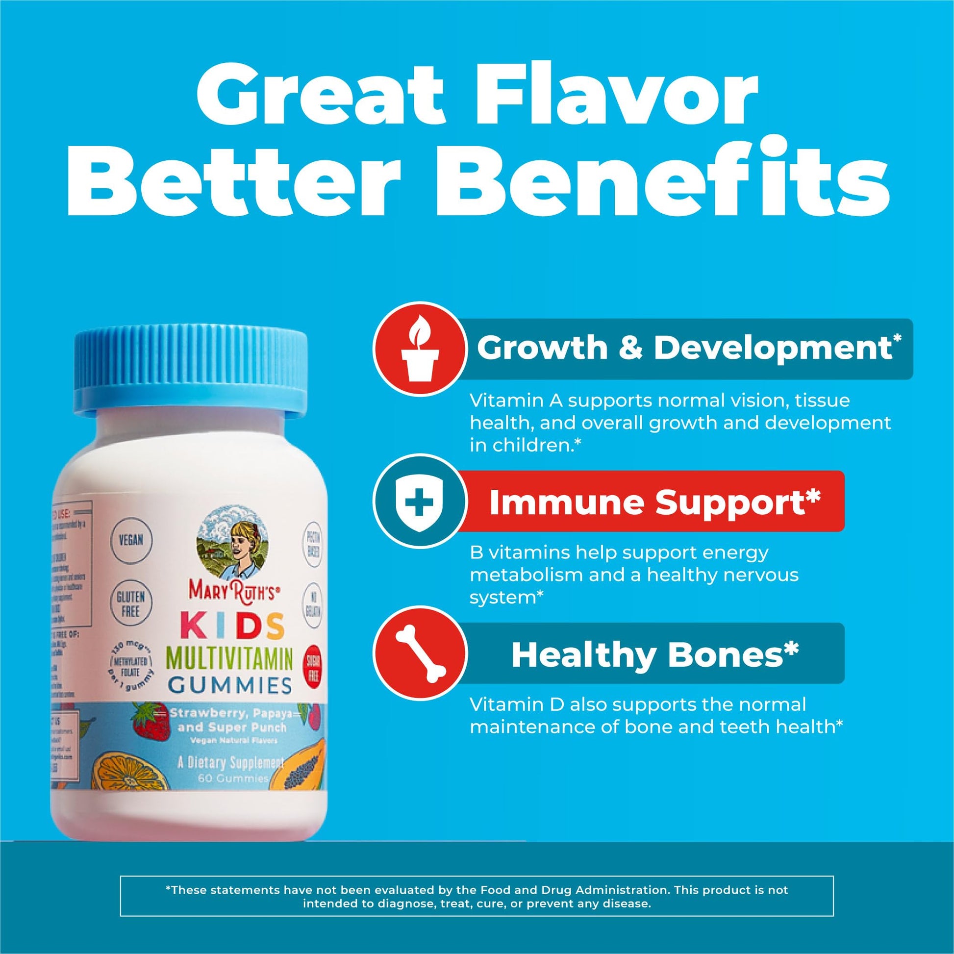 MARYRUTH'S Kids Vitamins | Multi | Sugar Free | 2 Month Supply | Kids Multivitamin Gummies for Ages 2+ | Vegan | Only 1 Gummy a Day | 60 Count MARYRUTH'S canada supplements