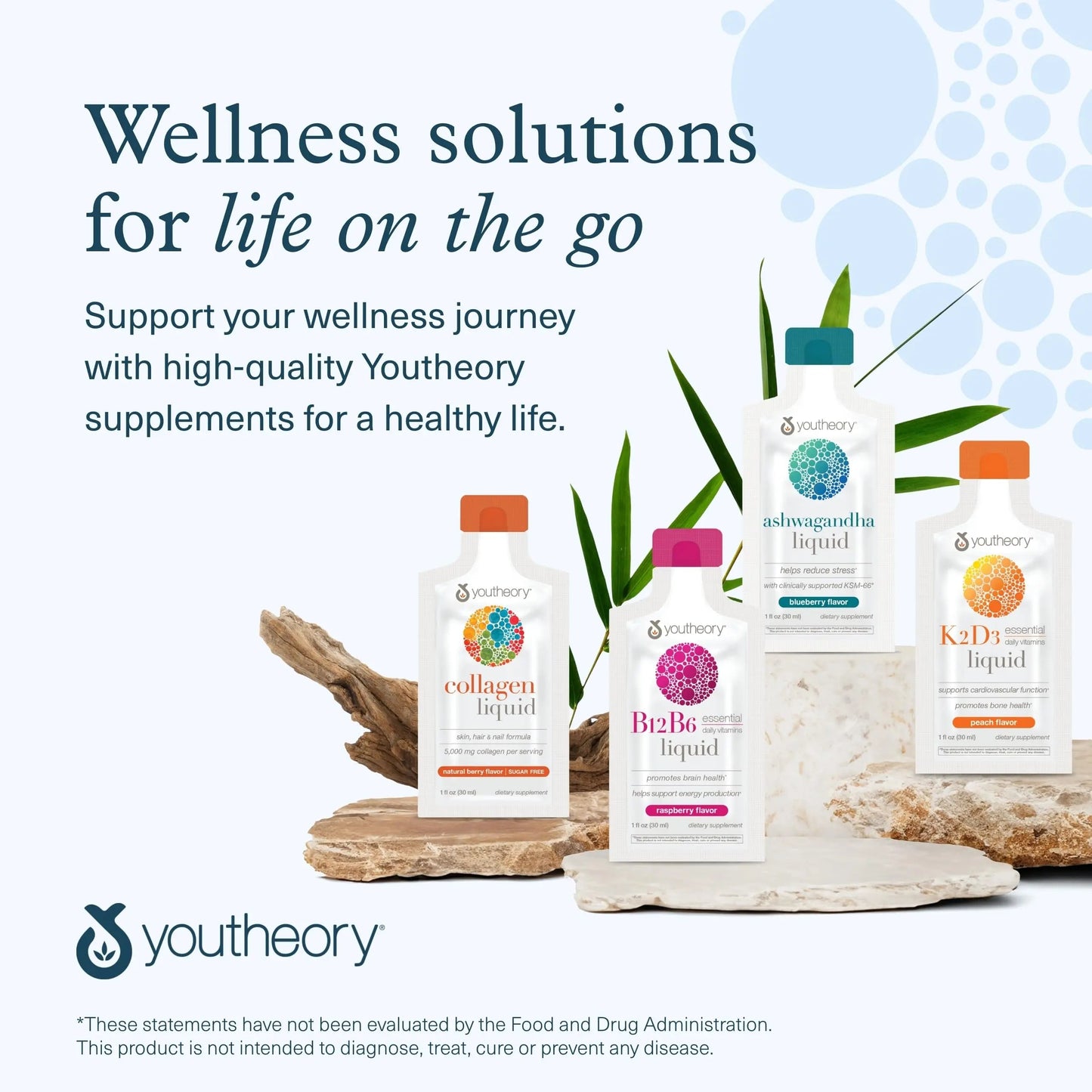 Youtheory Ashwagandha Liquid - with Organic KSM-66 Ashwagandha - Herbal Blend to Support Stress Relief & Energy Levels* - Helps Support Mood* - 1 oz Single Serve Packet, Pack of 12 YoutheoryBuy Supplements Australia