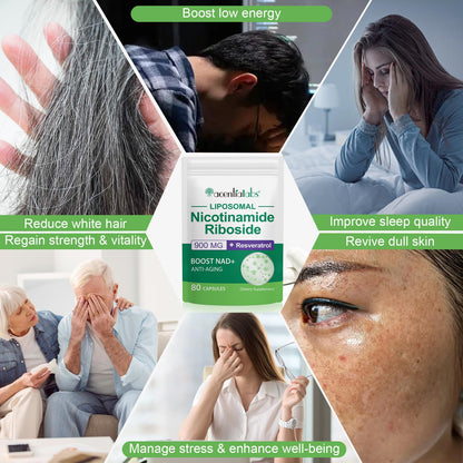 XINSZLIN NAD Supplement, NAD+ Nicotinamide Riboside Resveratrol 900mg, Dietary Supplement for Healthy Cellular Function, NAD+ Fuels Cellular Defense and Cctivates Anti-Aging Genes 80 Capsules XINSZLINBuy Supplements Australia