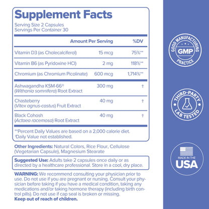 O Positiv MENO Vitamins for Menopause - Hormone-Free Menopause Supplement for Women - Black Cohosh & Ashwagandha KSM-66 - Helps Relieve Hot Flashes, Night Sweats, Mood Swings - 30 Servings (Pack of 1) O PositivBuy Supplements Australia