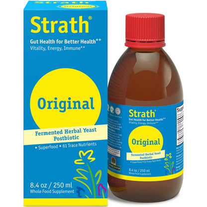 Strath Fermented Herbal Yeast Postbiotic - (8.4 Fl oz) Daily Nutritional Food Supplement Liquid | Supports Metabolism | Vegetarian | Lactose-Free | No Artificial Additives Bio-StrathBuy Supplements Australia