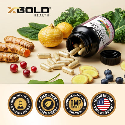 Vegan Women's Daily Multivitamin 50 Plus with Organic WholeFood Based Natural Ingredients, Ginger, Maca, Multi-Vitamin B Complex & More X Gold HealthBuy Supplements Australia