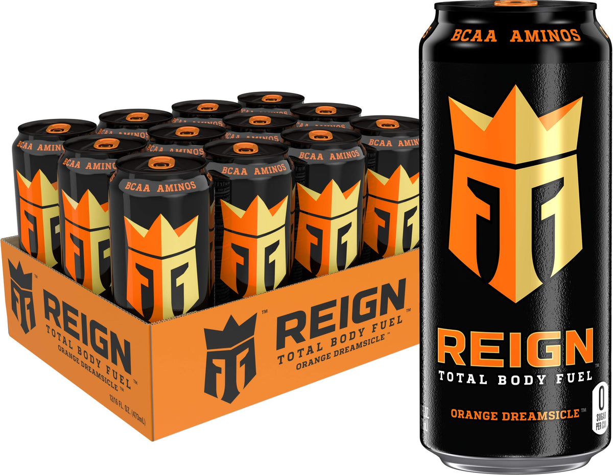 Reign Total Body Fuel, Orange Dreamsicle, Fitness & Performance Drink, 16 Fl Oz (Pack of 12) ReignBuy Supplements Australia