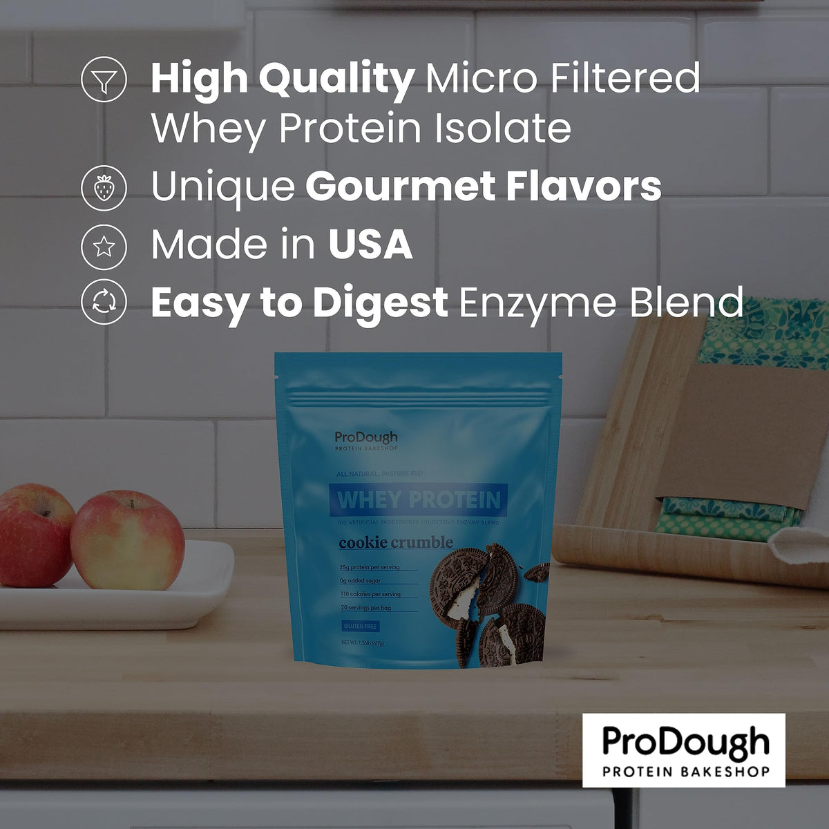 ProDough Gourmet Whey Isolate Hydrolized Protein Powder for Shake Mix- Easy Digest ProDough Protein BakeshopBuy Supplements Australia