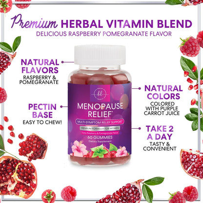 Menopause Supplements for Women - Complete Natural Mild Hot Flashes & Night Sweats Support, Multi Benefit Menopause Relief Gummy, Support for Balance & Energy, Gluten-Free & Non-GMO - 60 Gummies Hello Lovely!Buy Supplements Australia