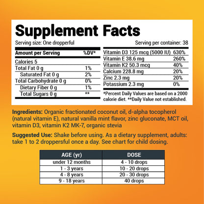Dr. Berg Liquid Vitamin D3 & K2 Supplement - For Bone, Teeth, Mood & Immune Health Dr. Berg NutritionalsBuy Supplements Australia