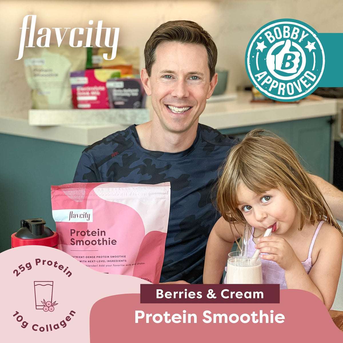 FlavCity Protein Powder Smoothie, Berries & Cream - 100% Grass-Fed Whey Protein FlavCityBuy Supplements Australia