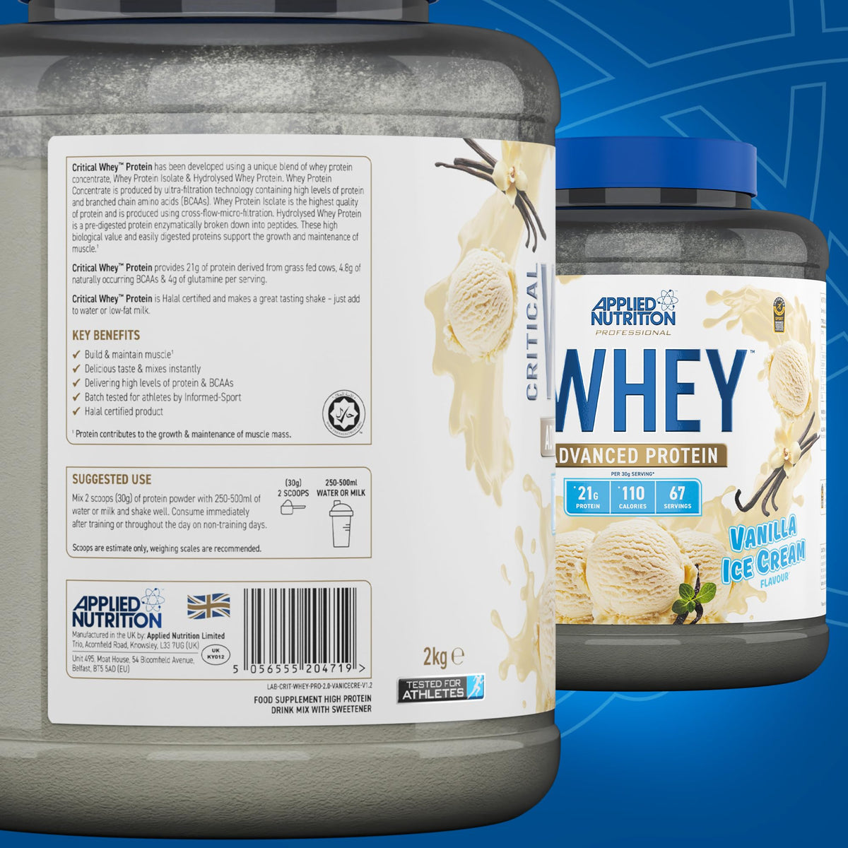 Applied Nutrition Critical Whey Protein Powder 2kg - High Protein Powder, Protein Milkshake Applied NutritionBuy Supplements Australia