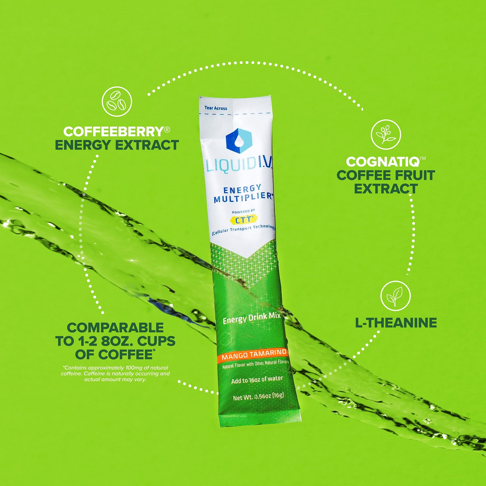 Liquid I.V. Hydration + Energy Multiplier - Mango Tamarind - Hydration Powder Liquid I.V.Buy Supplements Australia