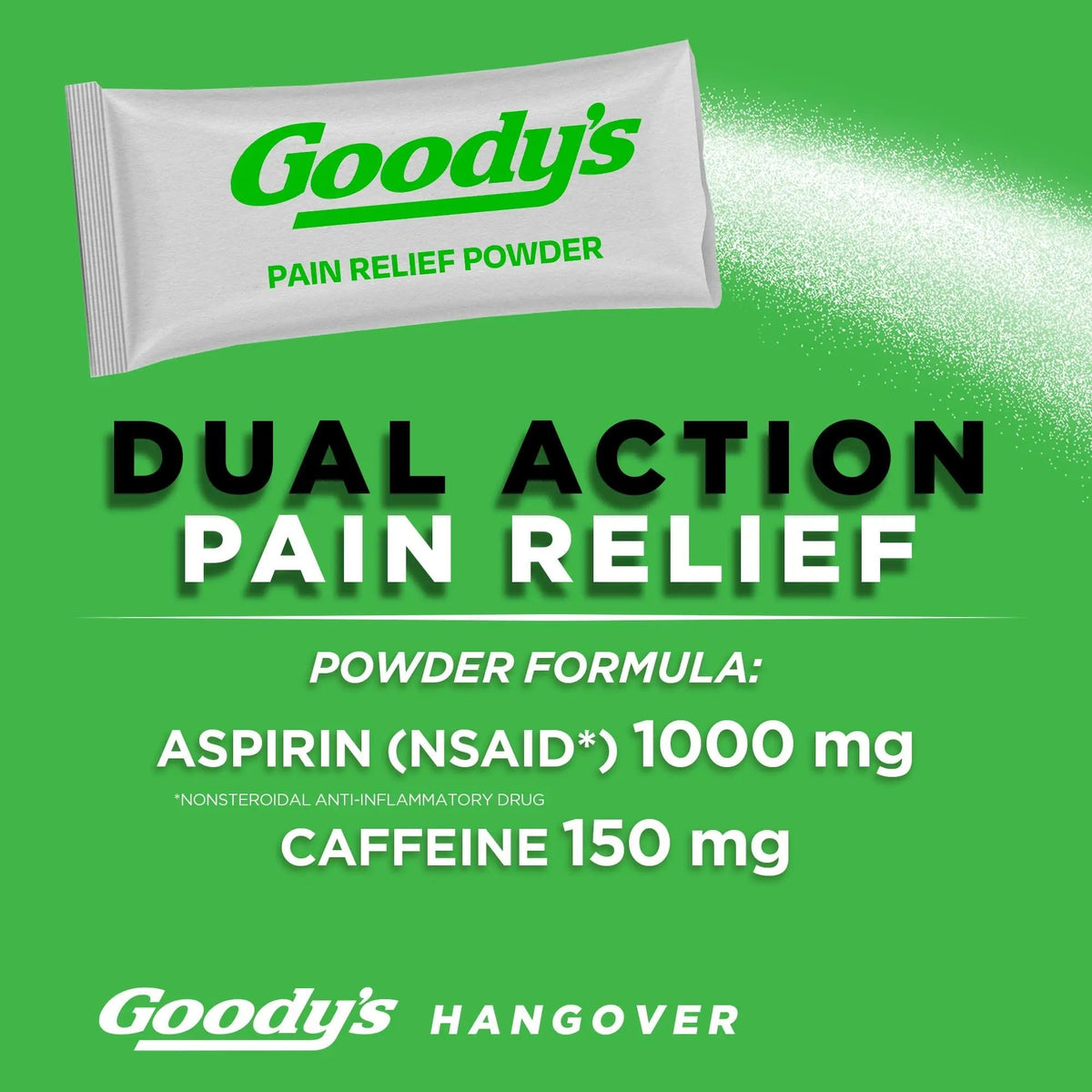 Goody's Hangover Relief Powder, Dual Action Fast Headache Pain Relief with Aspirin and Caffeine, Berry Citrus Flavor, 4 Powder Sticks, 6 Pack Goody'sBuy Supplements Australia