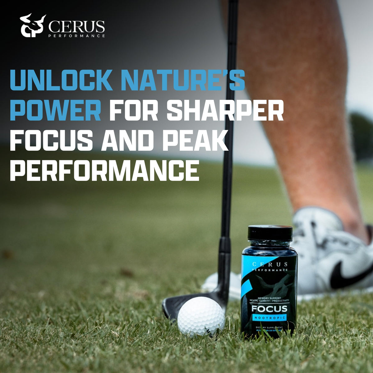 Cerus Performance Focus Nootropic Supplement - Enhances Mental Clarity, Boosts Memory & Cognitive Function, Improves Alertness - Ideal for Athletes & Fitness Enthusiasts - 60 Capsules CerusBuy Supplements Australia