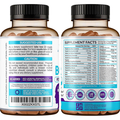 40-in-1 Brain Booster Supplements for Memory, Focus, Clarity, Energy, Performance | Natural Nootropic Brain Support Supplement with DMAE, Bacopa Monnieri & More | For Men & Women | 120 V Capsules Rainbow Nutrients, LLCBuy Supplements Australia