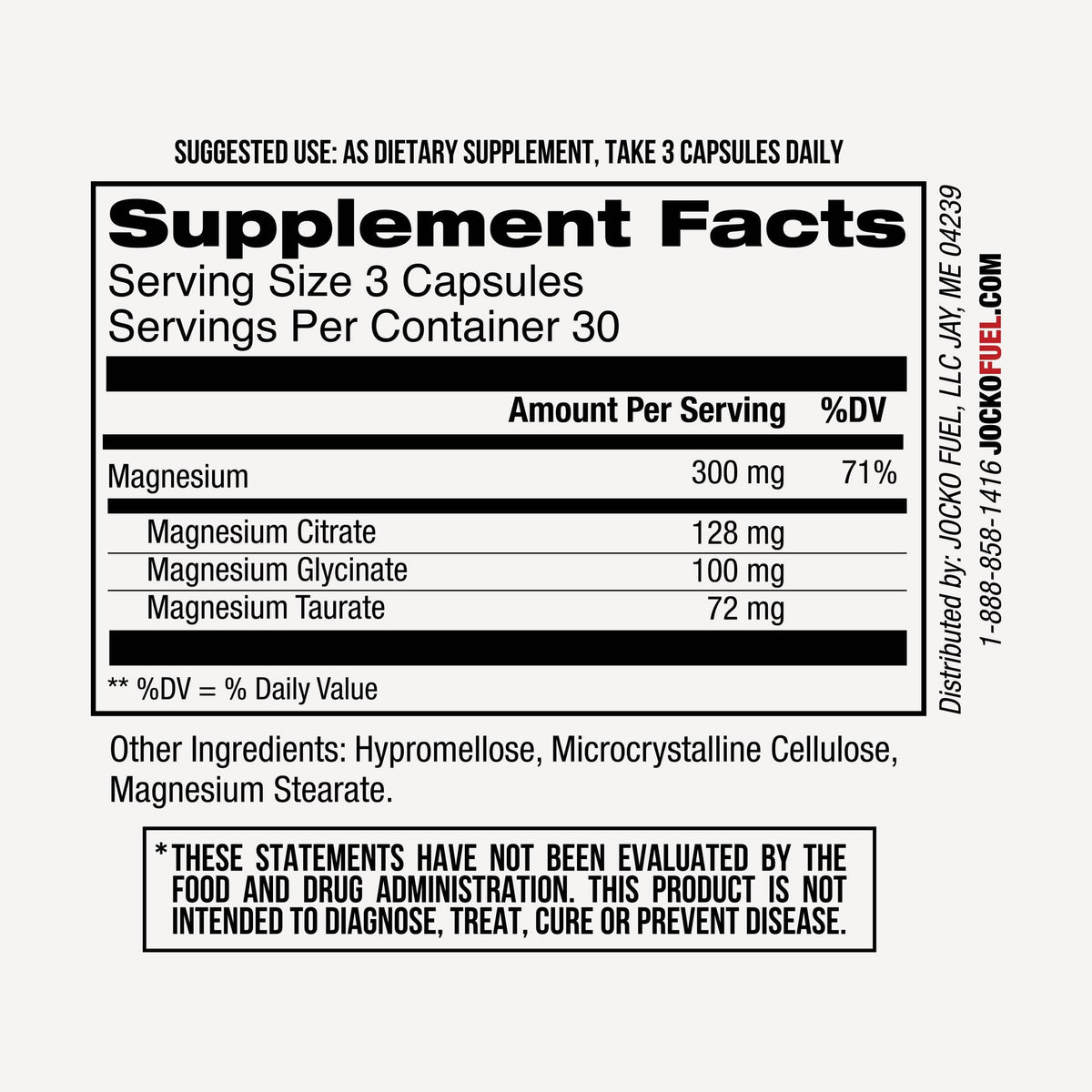 Jocko Fuel Magnesium Complex Supplement - Magnesium Glycinate, Citrate, & Taurate Capsules Dietary Supplement for Muscle Recovery & Relaxation, Heart, Nerve, Bone Support, & Sleep 30-Day Supply Jocko FuelBuy Supplements Australia