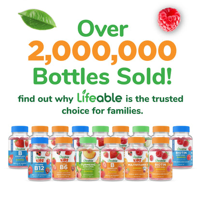 Lifeable Prebiotic Fiber Gummies for Adults | 5g | Great Tasting Fiber Supplement Gummies | Prebiotic Gummies for Digestive Health