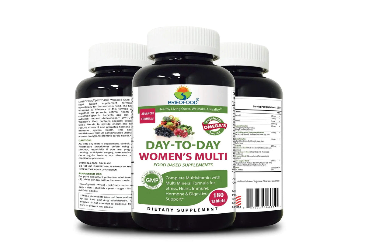 Briofood, Day-to-Day Food Based Women's Multi (180 Tablets) with Vegetable Source Omegas BrieofoodBuy Supplements Australia