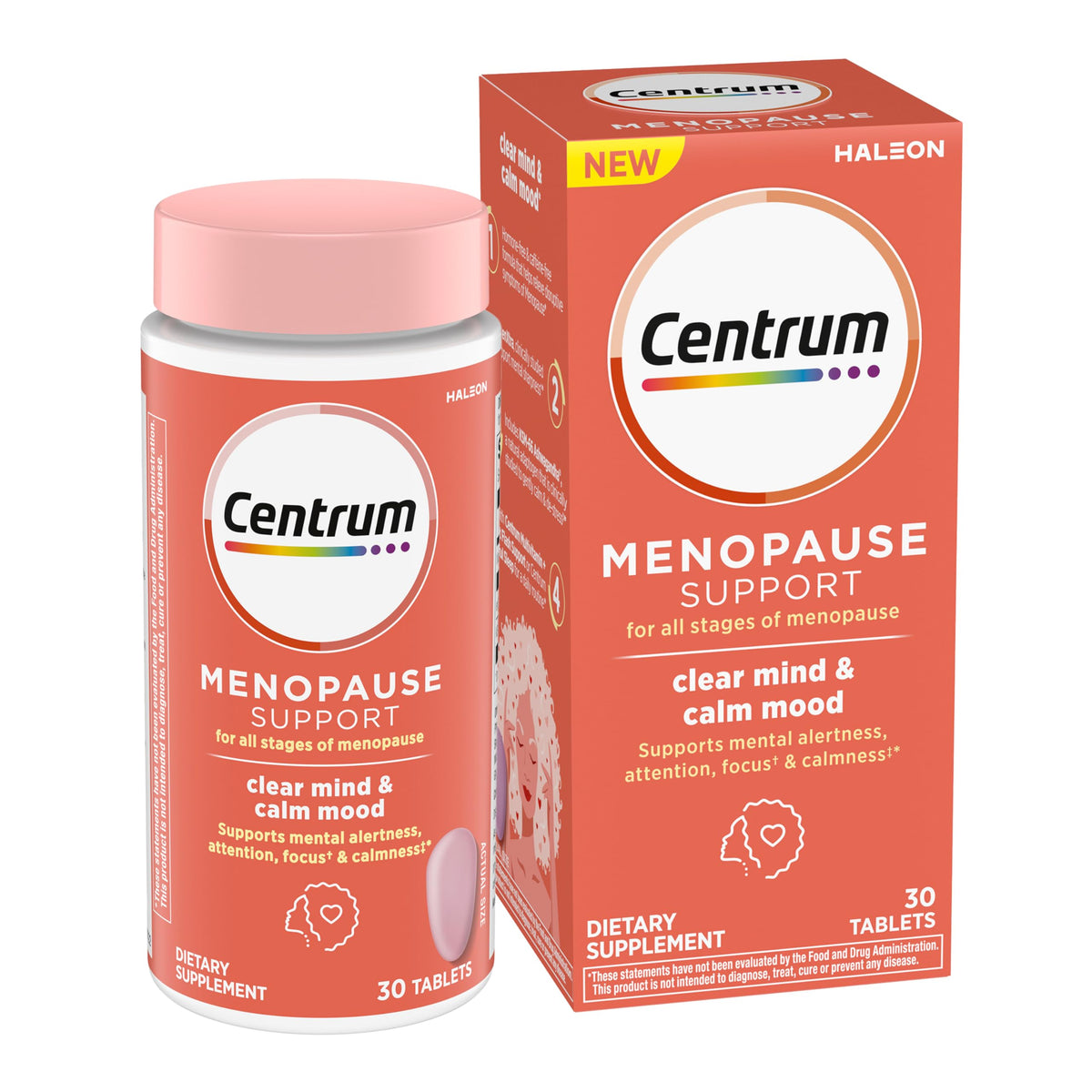 Centrum Clear Mind and Calm Mood Menopause Support Tablets, with Clinically Studied enXtra, 30 Count CentrumBuy Supplements Australia