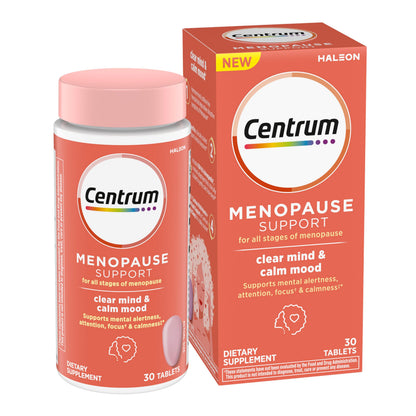 Centrum Clear Mind and Calm Mood Menopause Support Tablets, with Clinically Studied enXtra, 30 Count CentrumBuy Supplements Australia