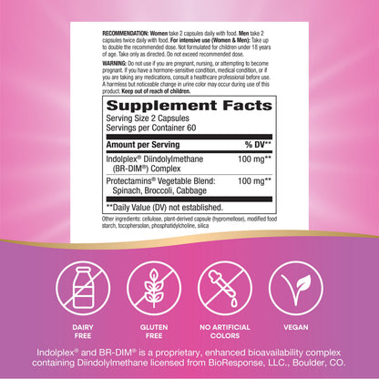 Nature's Way DIM-Plus, DIM Supplement, Supports Balanced Estrogen Metabolism*, Supports Estrogen Hormone Balance*, Diindolylmethane, 120 Vegan Capsules Nature's WayBuy Supplements Australia