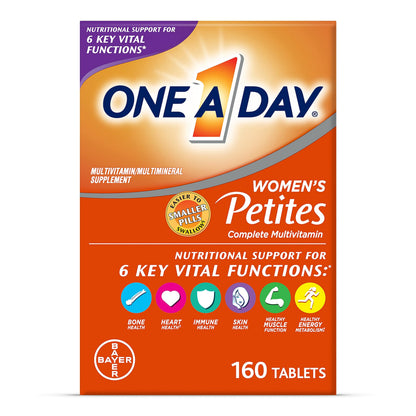 One A Day Women’s Petites Multivitamin,Supplement with Vitamin A, C, D, E and Zinc for Immune Health Support, B Vitamins, Biotin, Folate (as folic acid) & more,Tablet, 160 count ONE A DAYBuy Supplements Australia