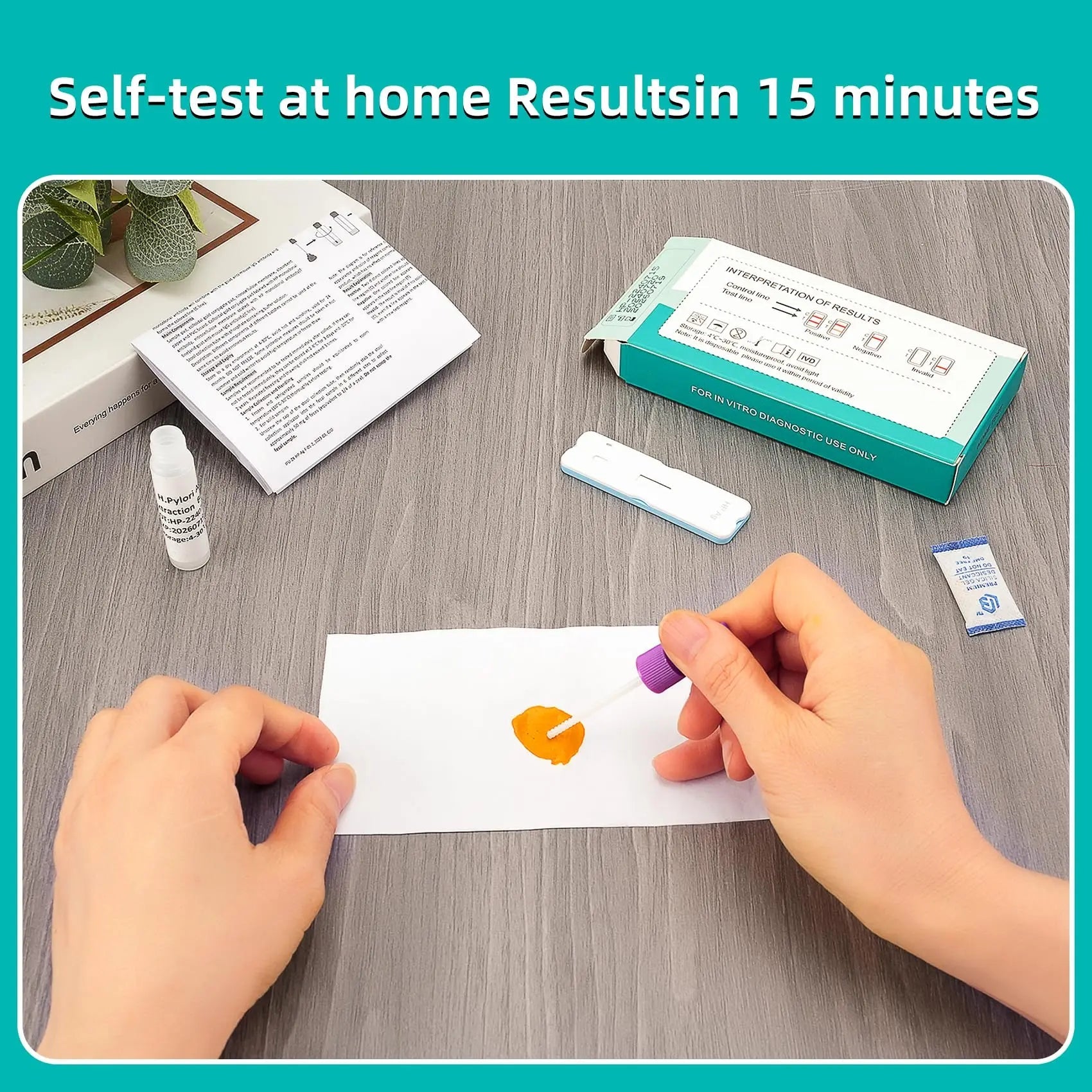 H. Pylori Helicobacter Pylori Stool 3 Test Kit, 10-15 Minutes, Highly Accurate, Easy to Use, Home Testing, No Lab Visit Required EvuioasBuy Supplements Australia