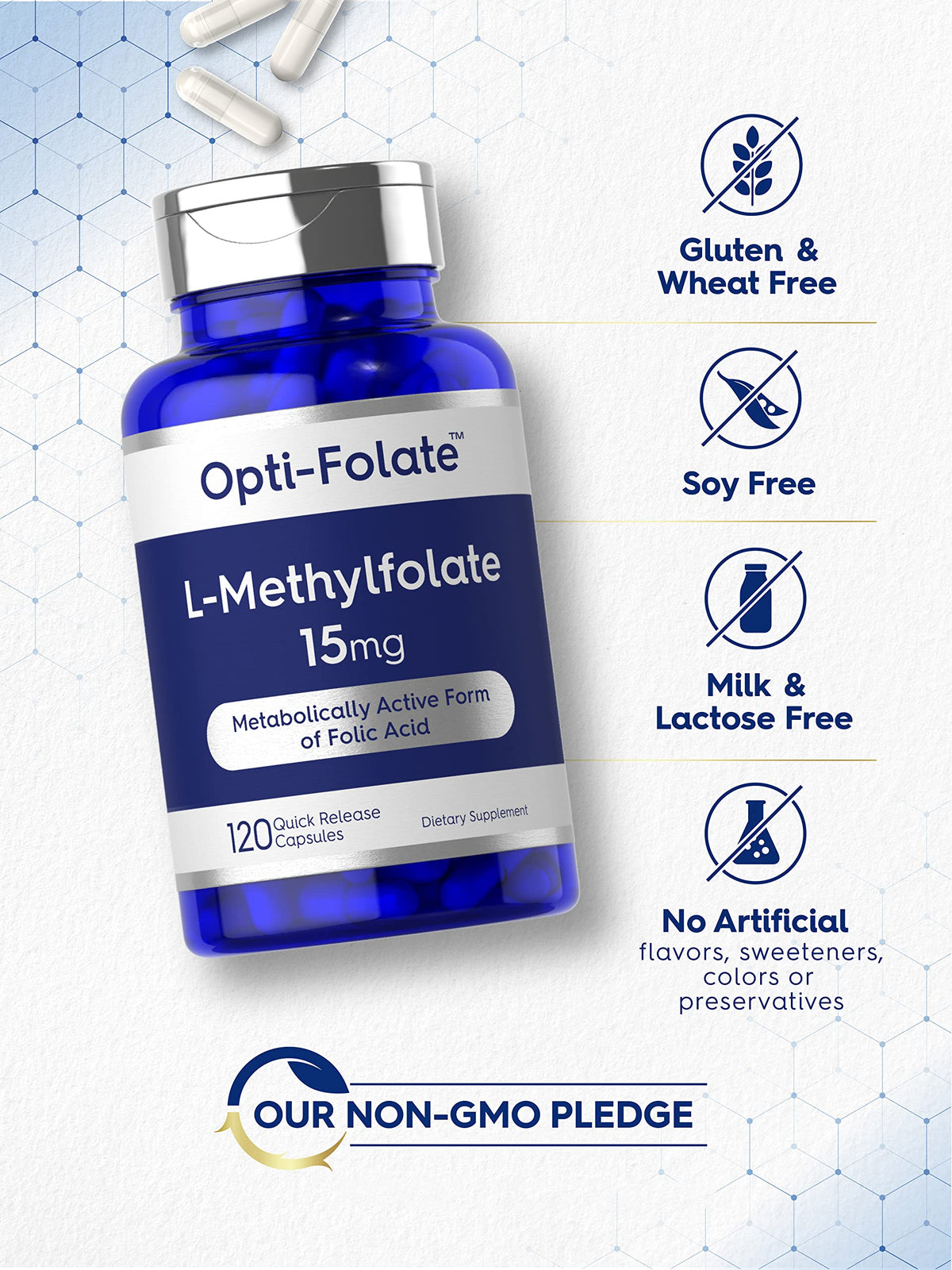 Carlyle L Methylfolate 15mg | 120 Capsules | Value Size | Max Potency | Optimized CarlyleBuy Supplements Australia
