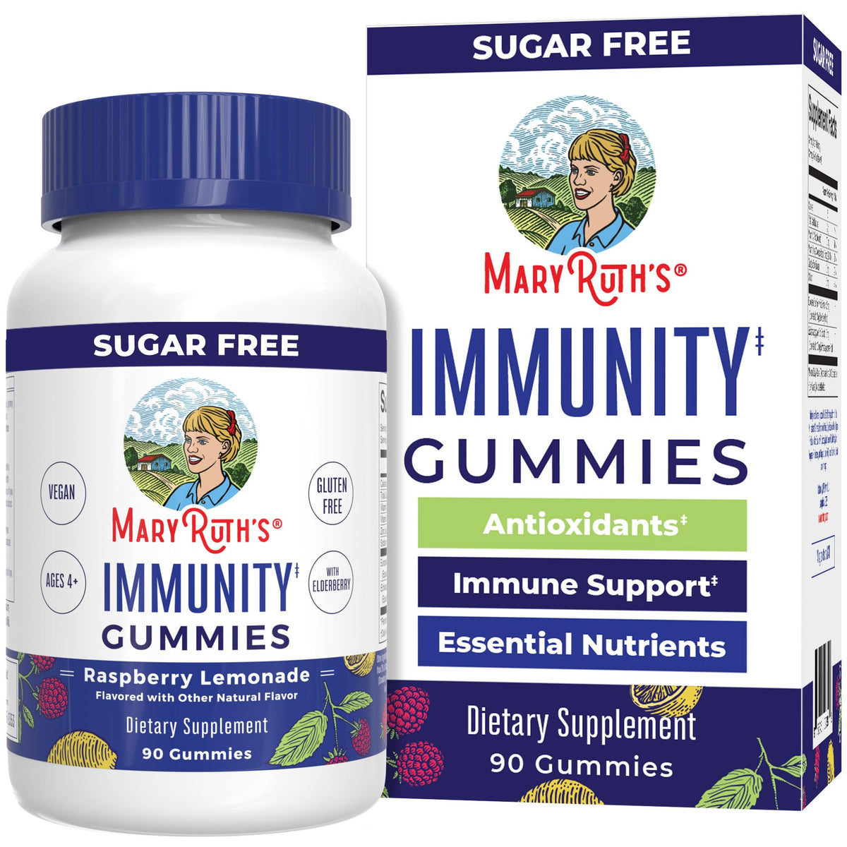 MaryRuth Organics Sugar Free Immunity Gummies | Powerful Blend | Elderberry Vitamin C & Zinc | Vitamin D3 & Echinacea | Immune Support Supplement | Gummies for Kids & Adults | Vegan | Non GMO | 90ct MARYRUTH'SBuy Supplements Australia