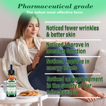 Methylene Blue Drops 1% Solution, Pharmaceutical Grade for Humans 11-in-1 Nootropic Blend w.Vitamin C Ester Cacao & L-Theanine, Third-Party Tested Methyl Blue, No Formaldehyde, Memory Focus Cognitive AuraraNeNourishBuy Supplements Australia