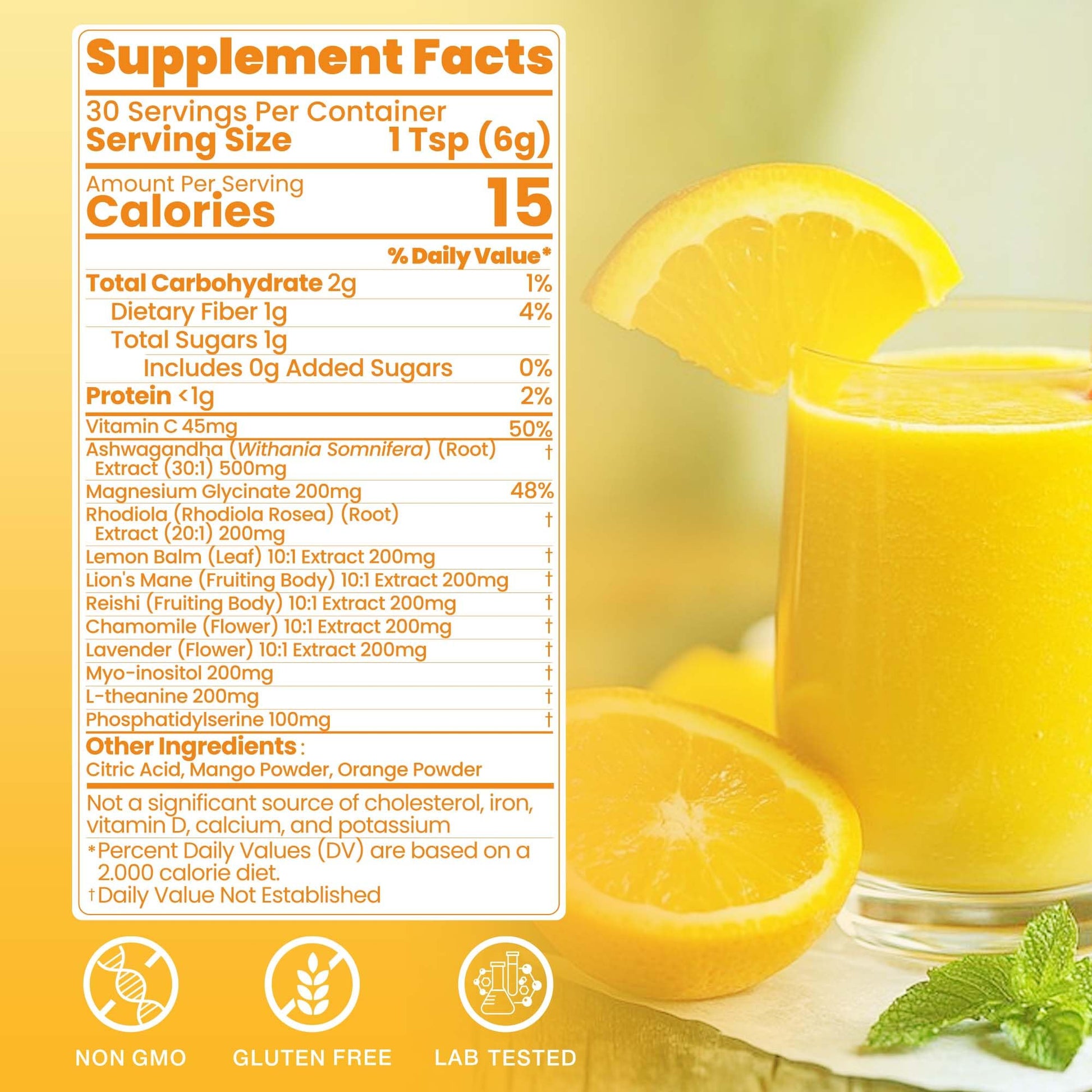 Cortisol Drink Powder, Cortisol Supplements for Women | Magnesium Glycinate, Ashwagandha, L-Theanine & Lion’s Mane | Relaxation, Focus & Stress Balance | Mango Orange Flavor | 30 Servings QIN SHAN TANGBuy Supplements Australia