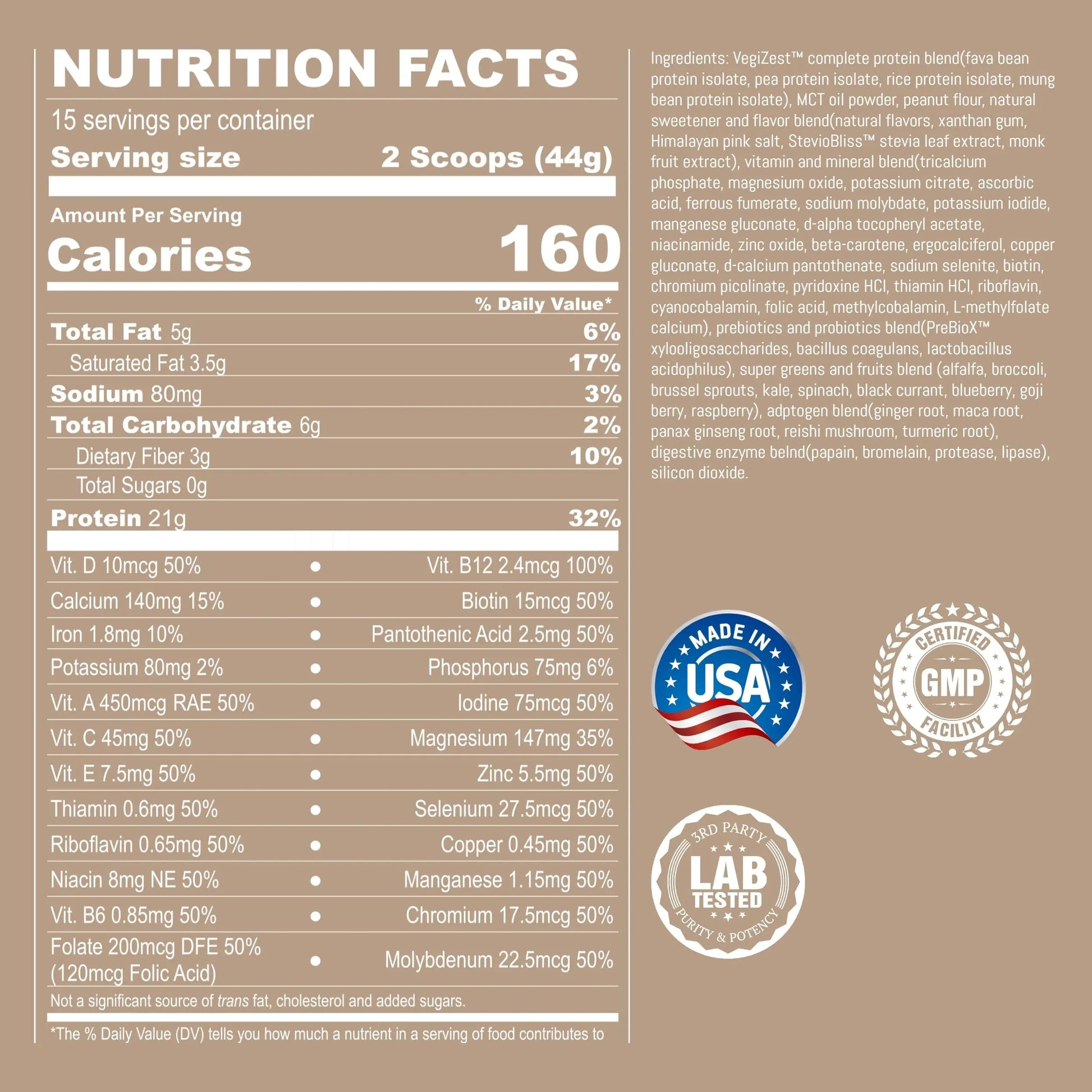UpNourish Peanut Butter Vegan Protein Powder 54 Superfoods Powder,1.5 Billion CFU Probiotics 21g Plant Based Protein,No Sugar No Dairy No GMO Dairy Free,Meal Replacement Shake Keto-Friendly Low-Carb Diet,15 Servings UpNourish buy supplements Au