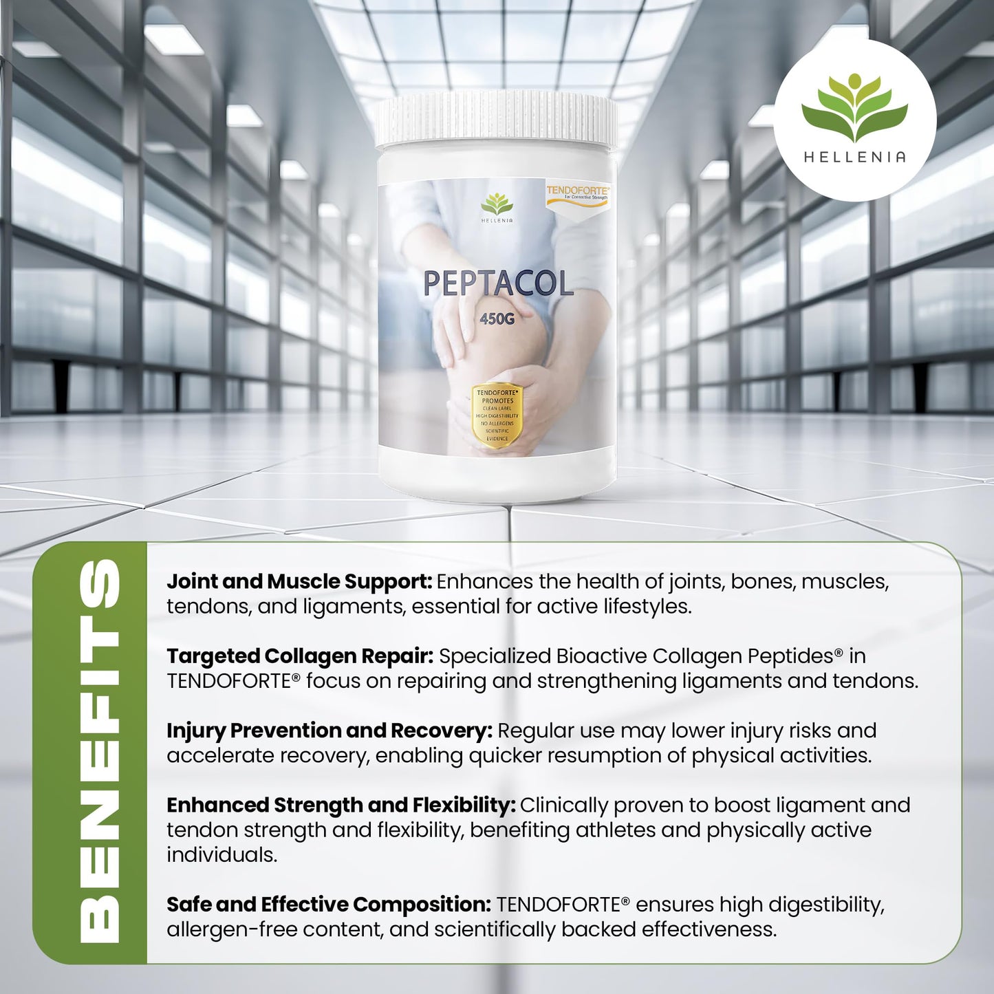PEPTACOL TENDOFORTE® Bioactive Collagen Peptides® - 450g HelleniaBuy Supplements Australia